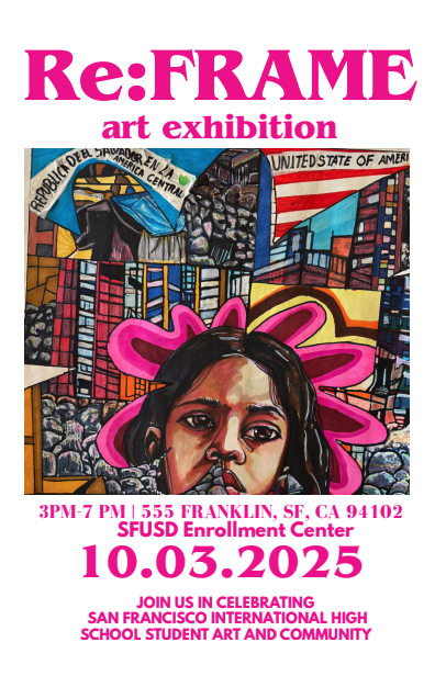 Re:FRAME art exhibition poster with child at the center