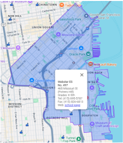 Map of Mission Bay Attendance Area