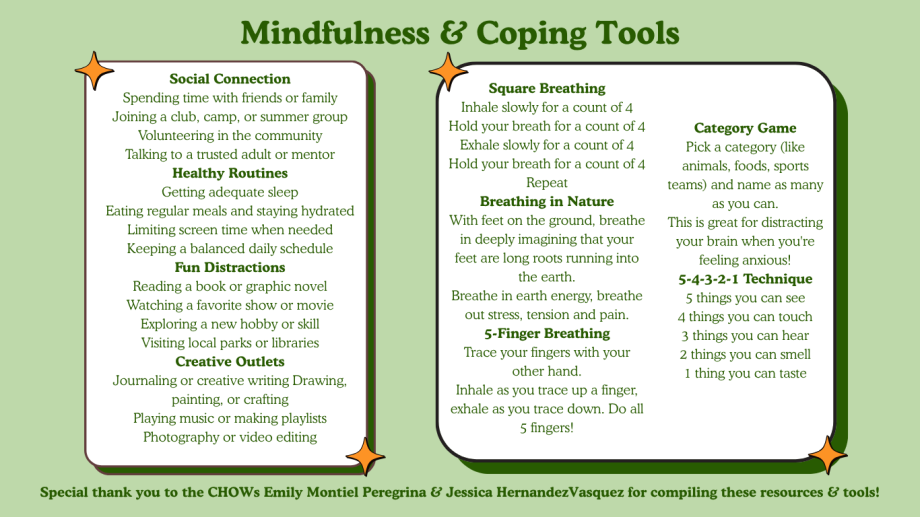 Tools from the ALHS Wellness Center