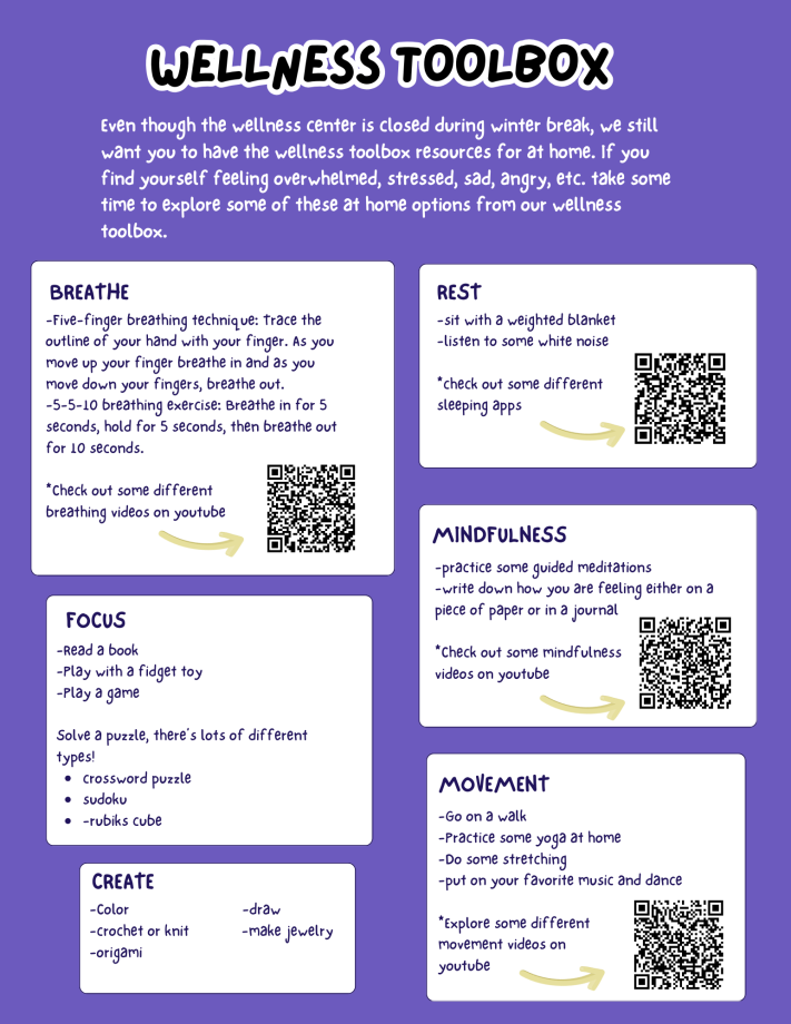 a list of resources for wellness