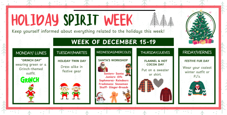 Holiday Spirit Week English
