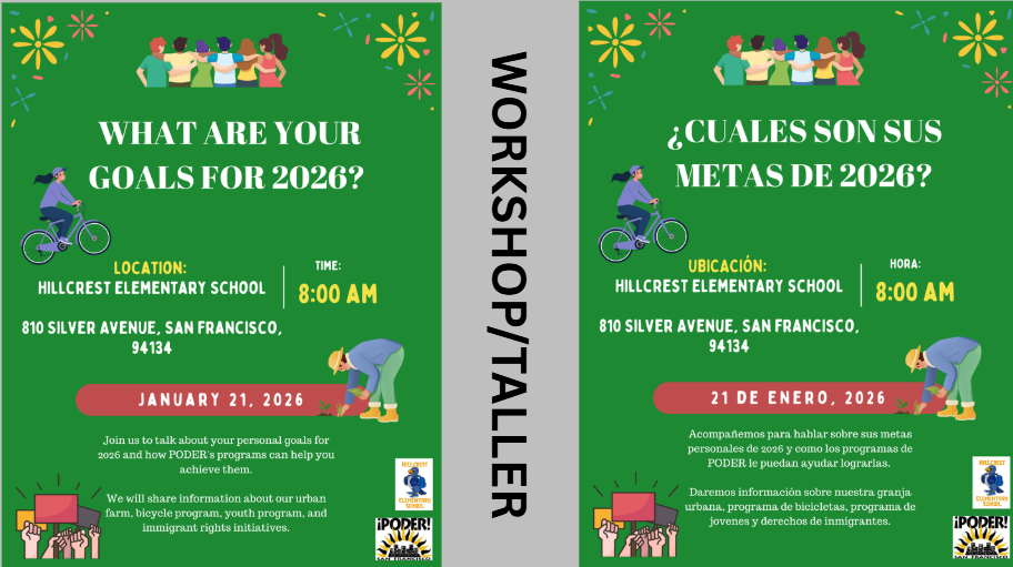 PODER workshop about personal goals and how Poder programs can help achieve them.