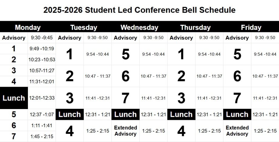 Conference Bell Schedule 2025 2026