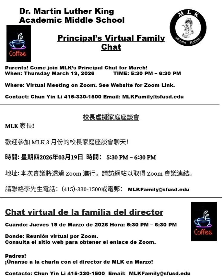 Principal's Virtual Family Chat