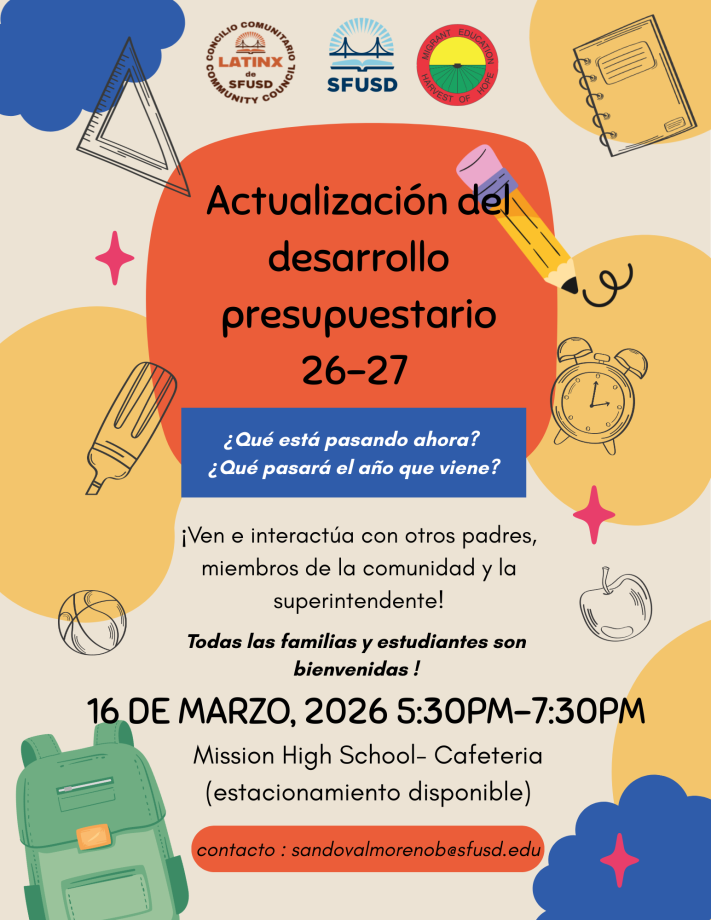 March 6th, 2026 Budget Development Meeting Spanish