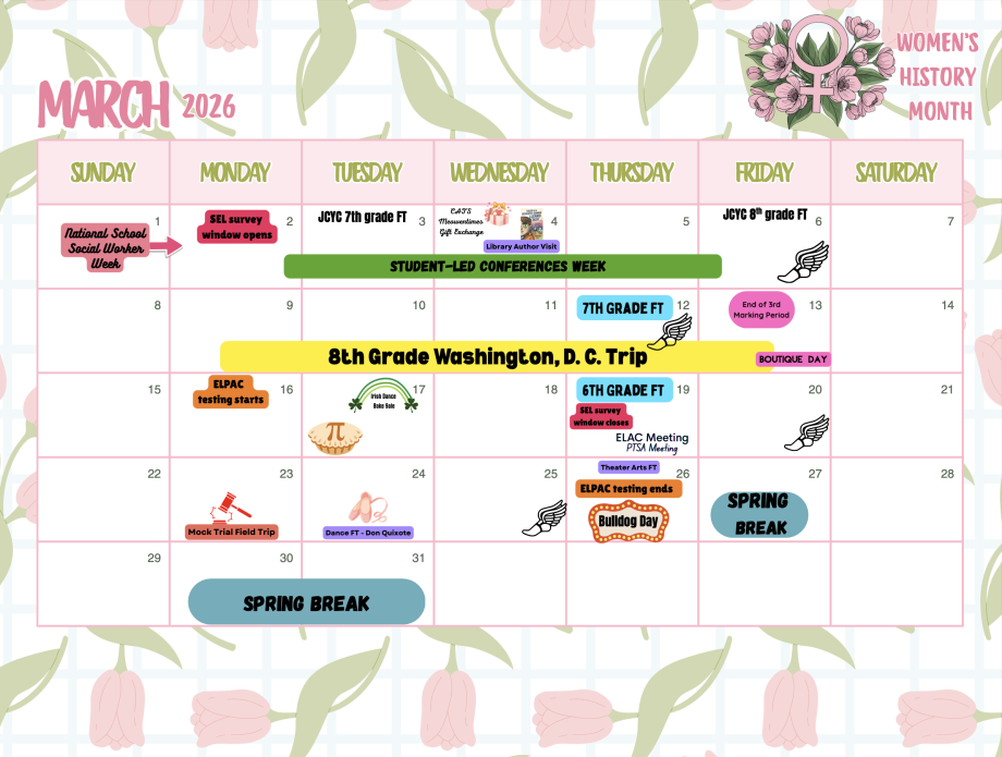 march event calendar