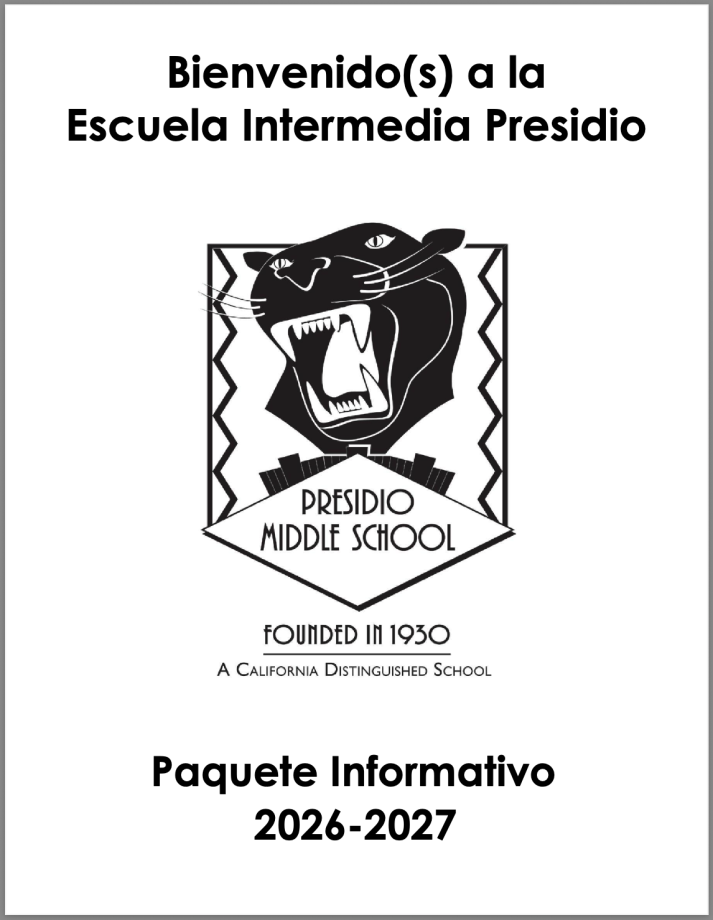 Presidio Enrollment Packet 2026-2027 - SP
