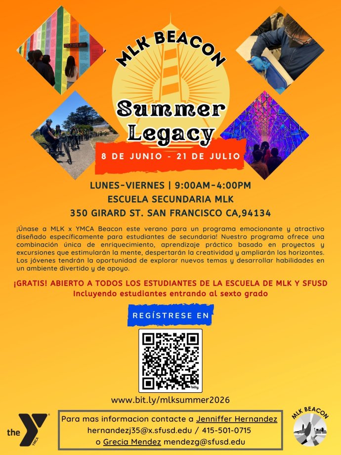 MLK Beacon Summer Legacy Flyer Spanish