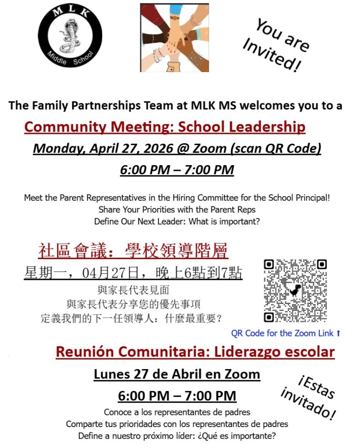 Community Meeting School Leadership