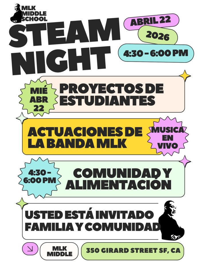 MLK MS STEAM Night Flyer Spanish