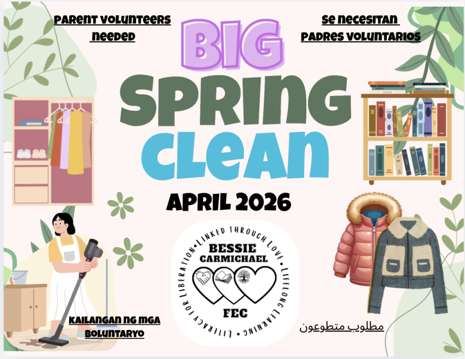 Parent Volunteers Needed for our Big Spring Clean April 2026 