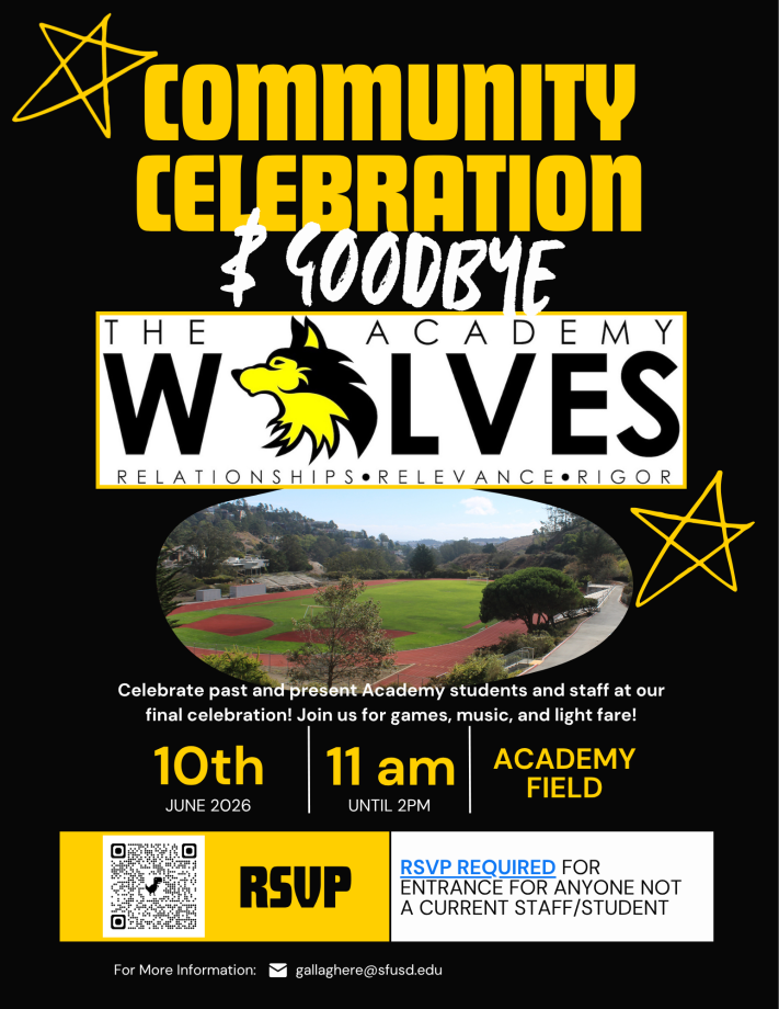 RSVP to Academy's Farewell Community Celebration!