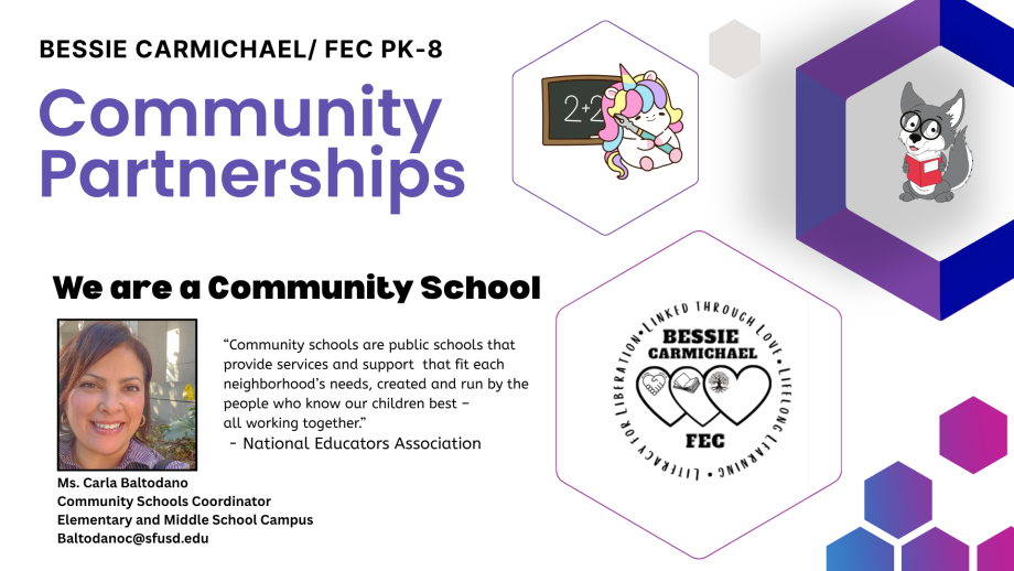 Community Partnerships at Bessie Carmichael FEC PK-8