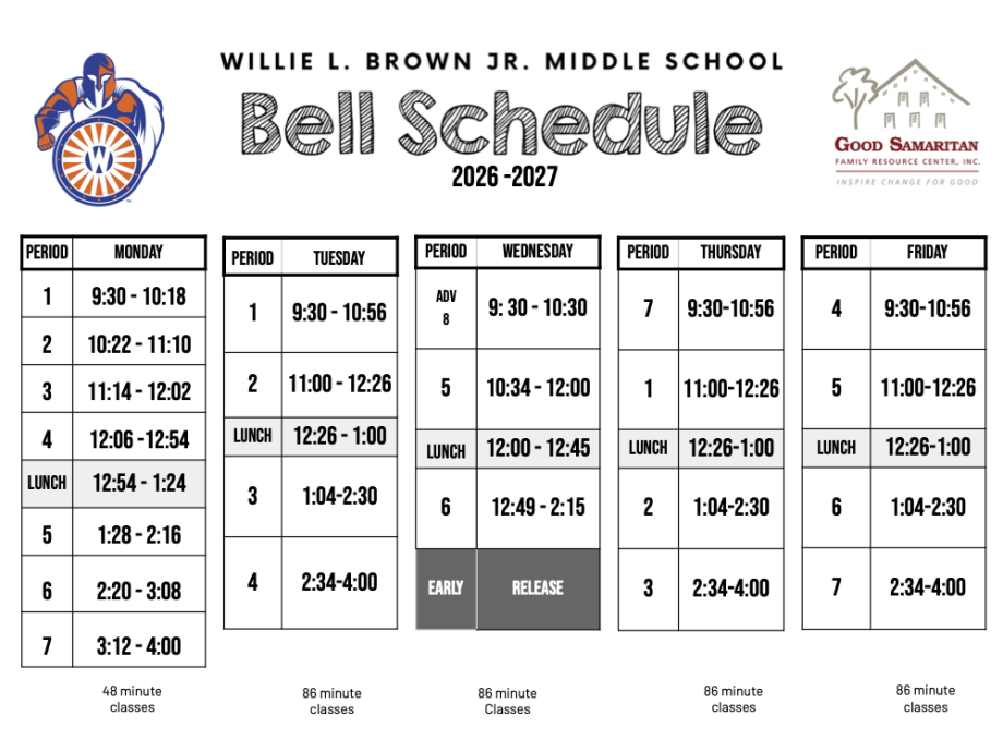 WBMS Bell Schedule