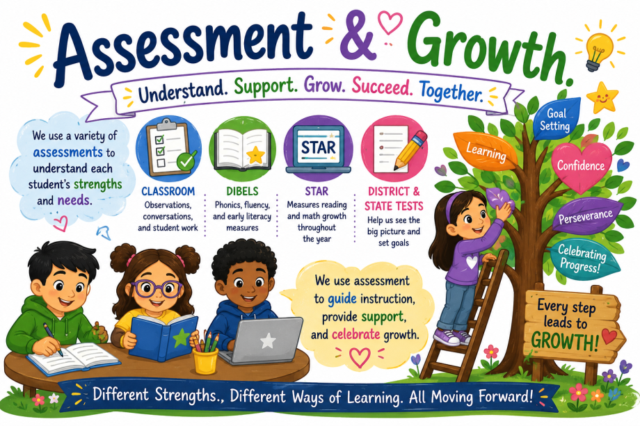 Visual explaining our vision for assessment and growth.