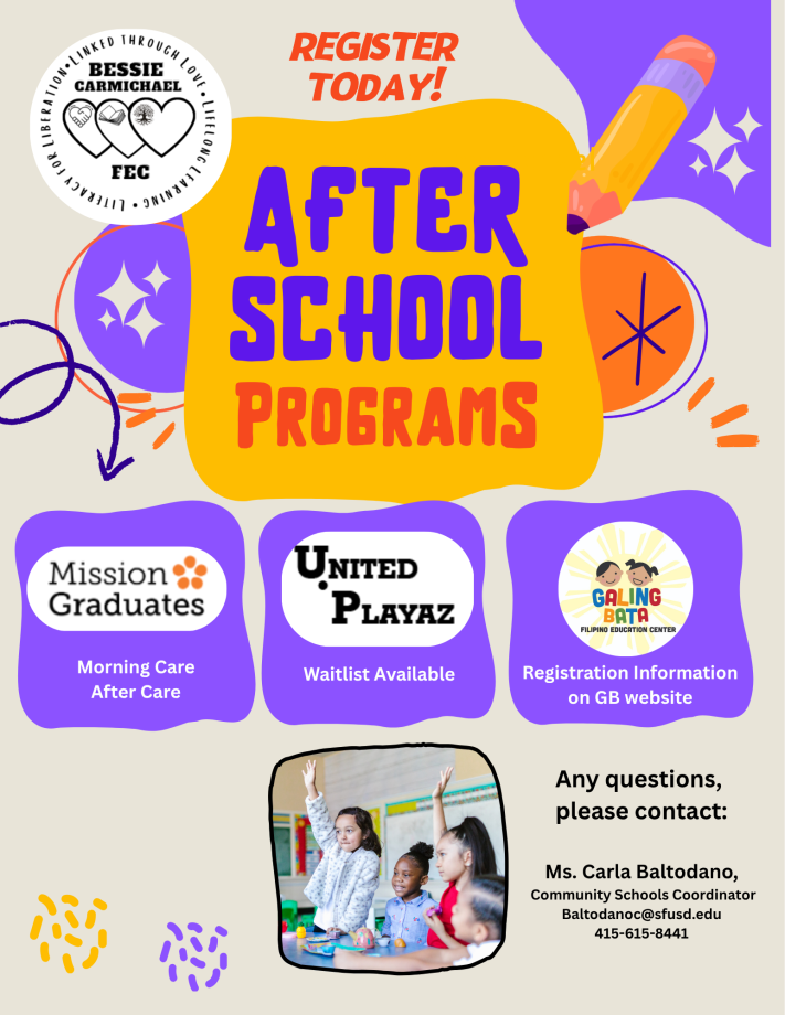 After School Programs SY 2026-2027 Registration Flyer