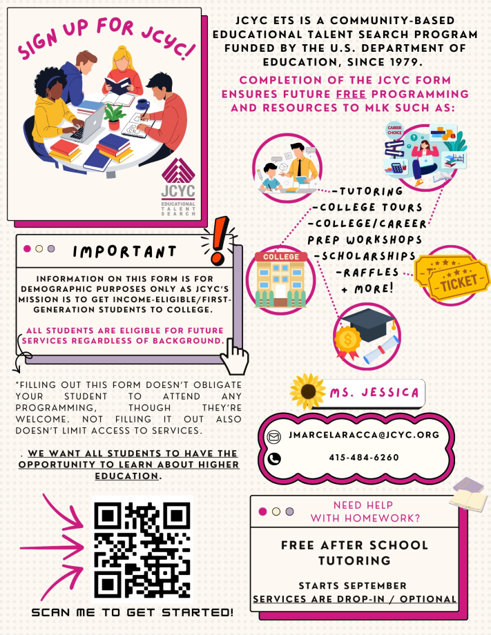 JCYC Flyer for MLK MS