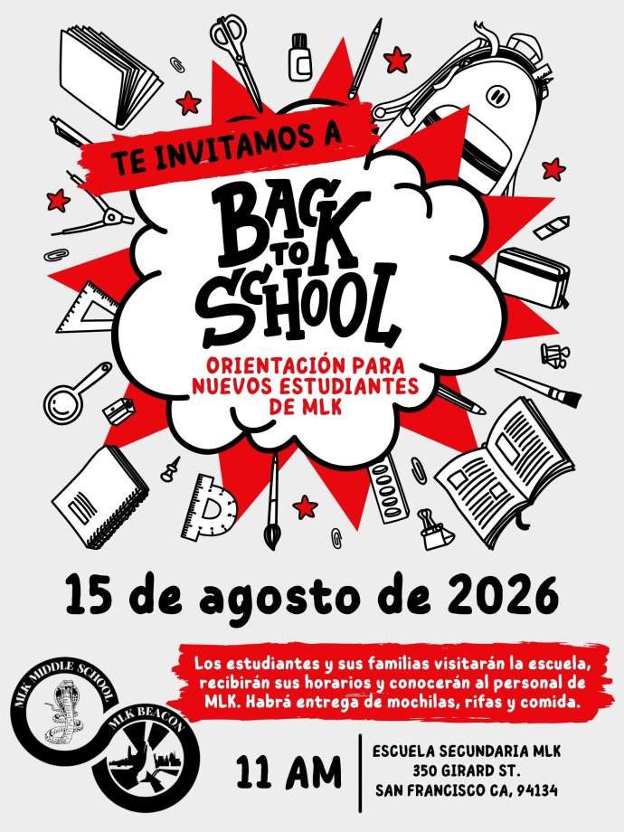 MLK New Student Orientation Flyer Spanish 2026