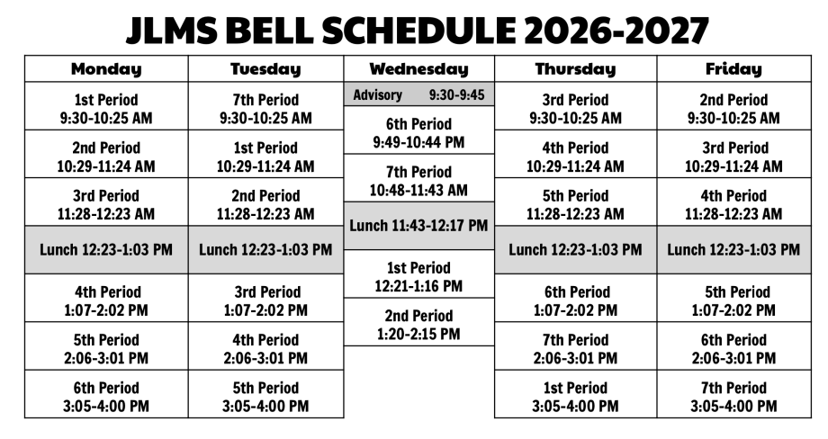 bell schedule
