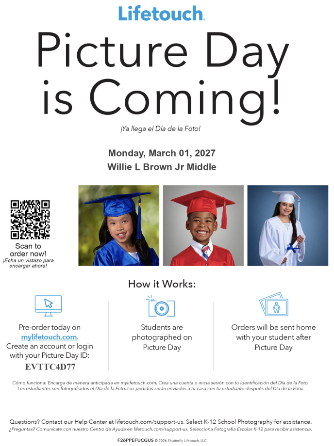 WBMS 8th Grade Promotion Picture Day Information
