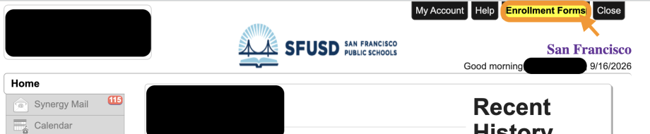 ParentVUE Enrollment Forms