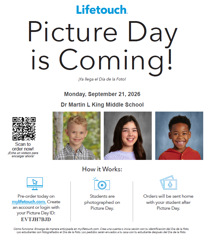 MLK MS Picture Day Flyer 2026