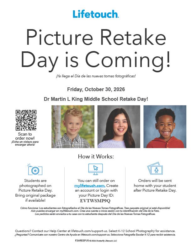 MLK Picture Retake Day Flyer 2026