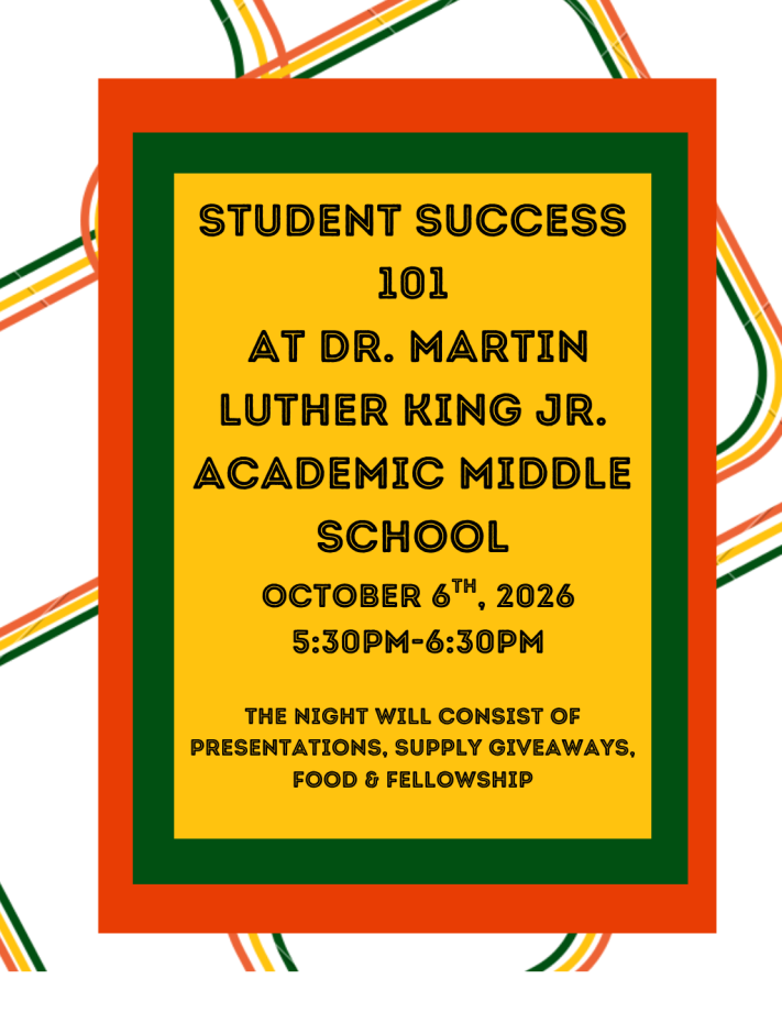 Student Success 101 MLK MS Flyer
