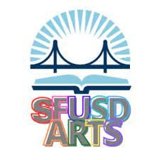 Golden Gate bridge and text: SFUSD Arts
