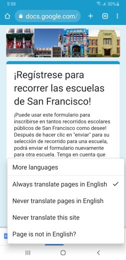 Always translate pages in English