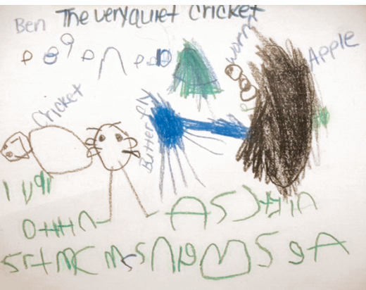 PreK sample pre-writing skills and drawing