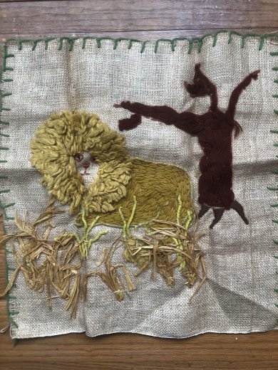 Margaret Pai's stitchery project from when she was a 5th grader at Longfellow Elementary
