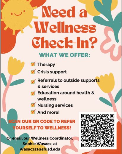 Students, scan this form if you need a Wellness Check-in!