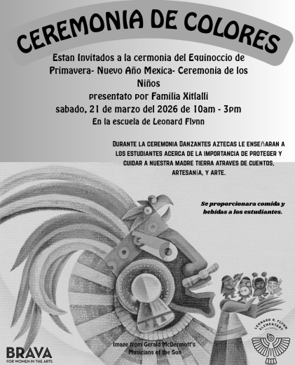 ceremonia de colores 2026 - 3/21,  10-3 @Flynn elementary