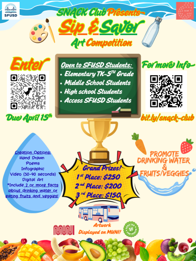 Sip and Savor SNACK Club art competition 