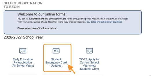 Emergency Card Updates