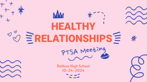 Balboa Healthy Relationships PTSA Mtg