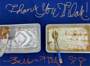 Tilak's amazing food was obliterated at Family Meeting