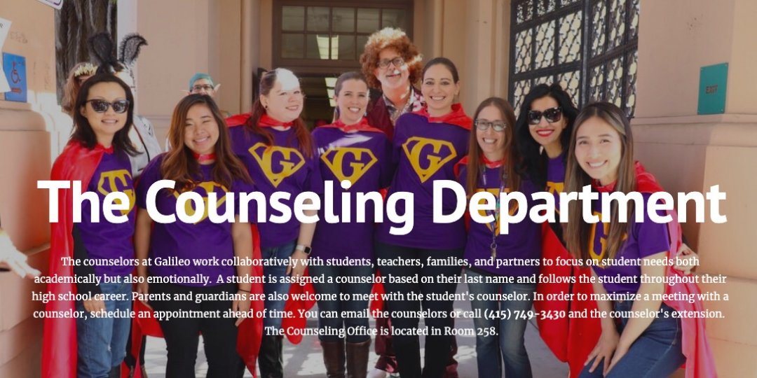 Counseling Department SFUSD