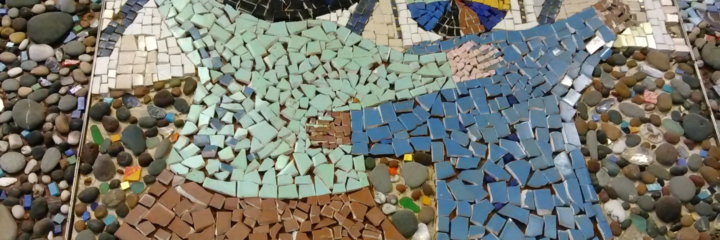 Mosaic of two children
