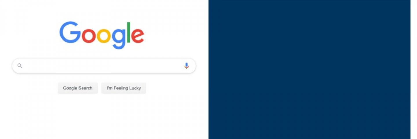 Google search window banner