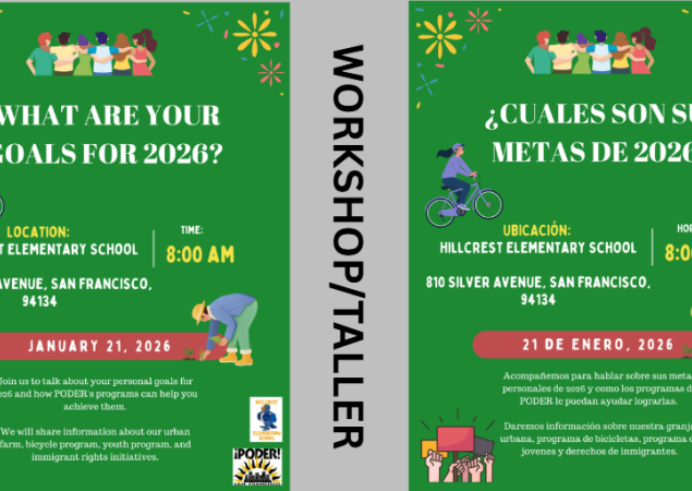 PODER workshop about personal goals and how Poder programs can help achieve them.