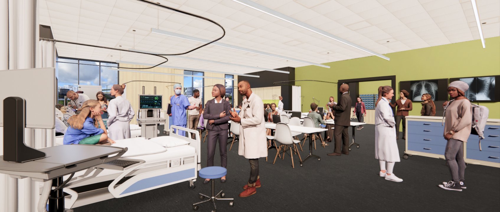 Allied Health learning lab rendering