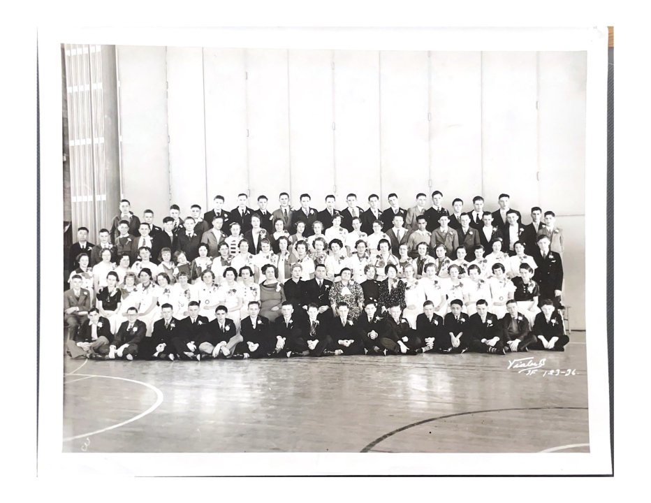 Group photo of graduating class of 1936