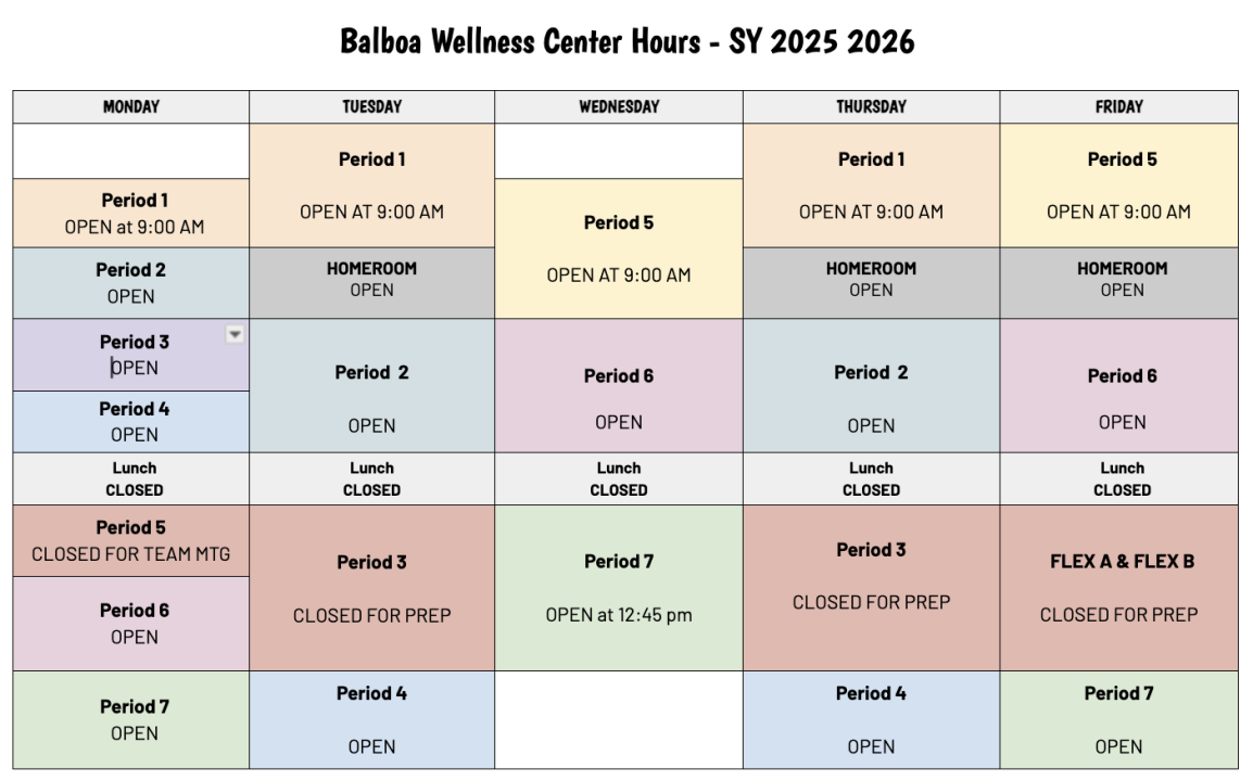 The image depicts the drop-in hours for students to visit