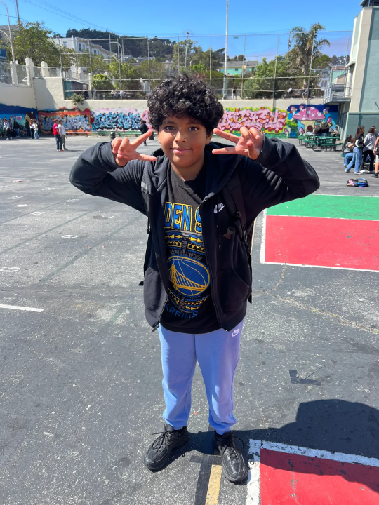 kid representing his culture 