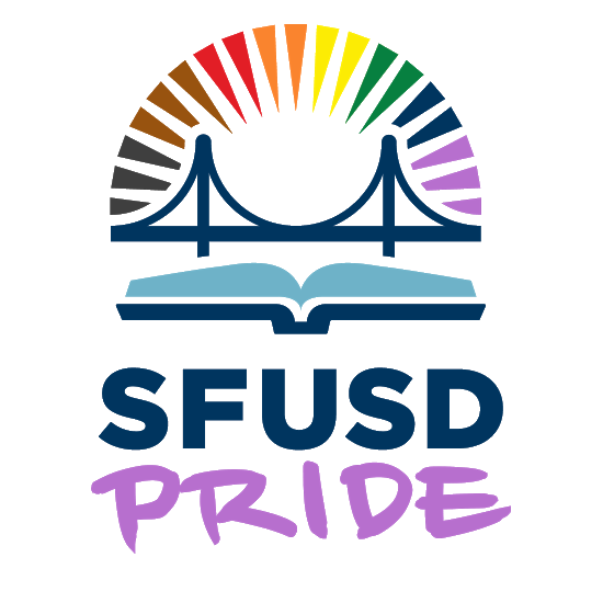 Rainbow SFUSD logo for Pride