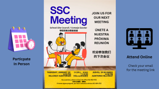 SSC - School Site Council Meeting Thursday Jan 29th 4:30pm