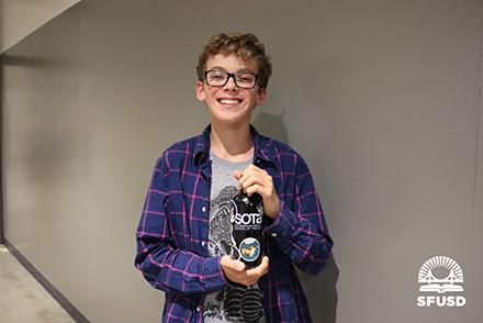 High school student Kyle from Ruth Asawa School of the Arts