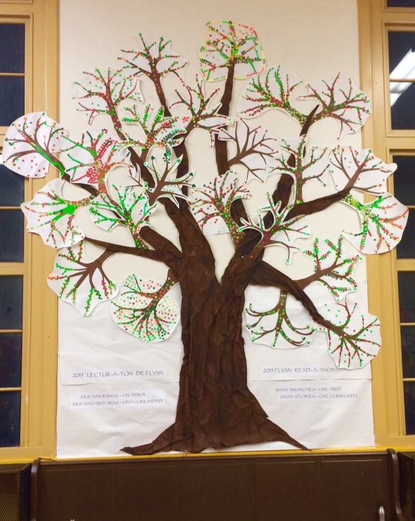Student artwork depicting a tree